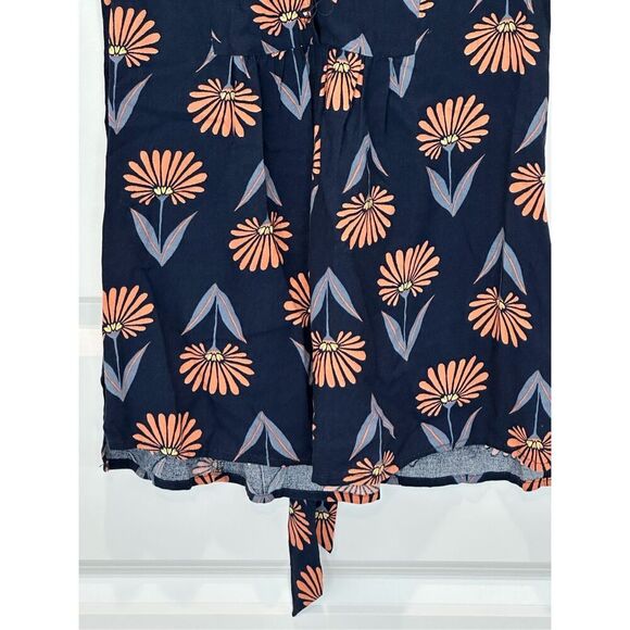 Modcloth Navy Orange Dandelion Print Mini Dress Size XS - Picture 3 of 7